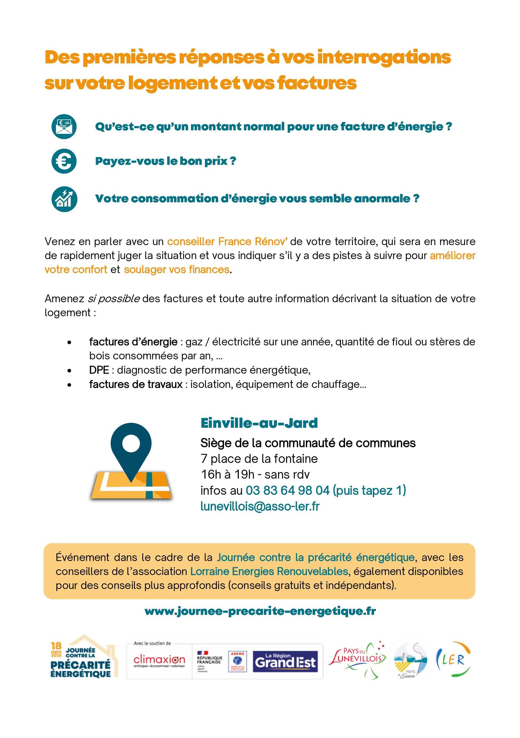 Des premières réponses à vos interrogations sur votre logement et vos factures 