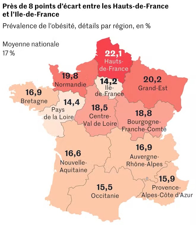 Carte obésité France