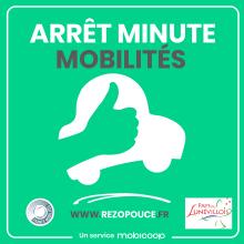 Panneau arrêt minute mobilités Panneau arrêt minute mobilités